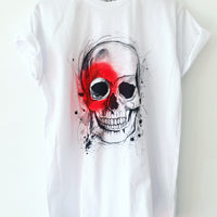 T-SHIRT "NEON SKULL" ORANGE