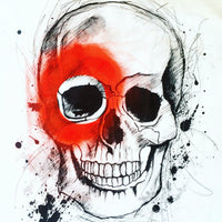 T-SHIRT "NEON SKULL" ORANGE